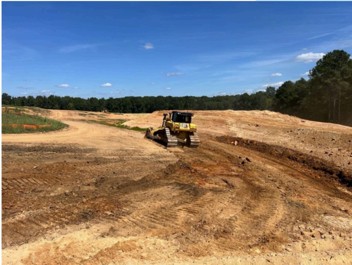 River Mews Estates grading progress aerial